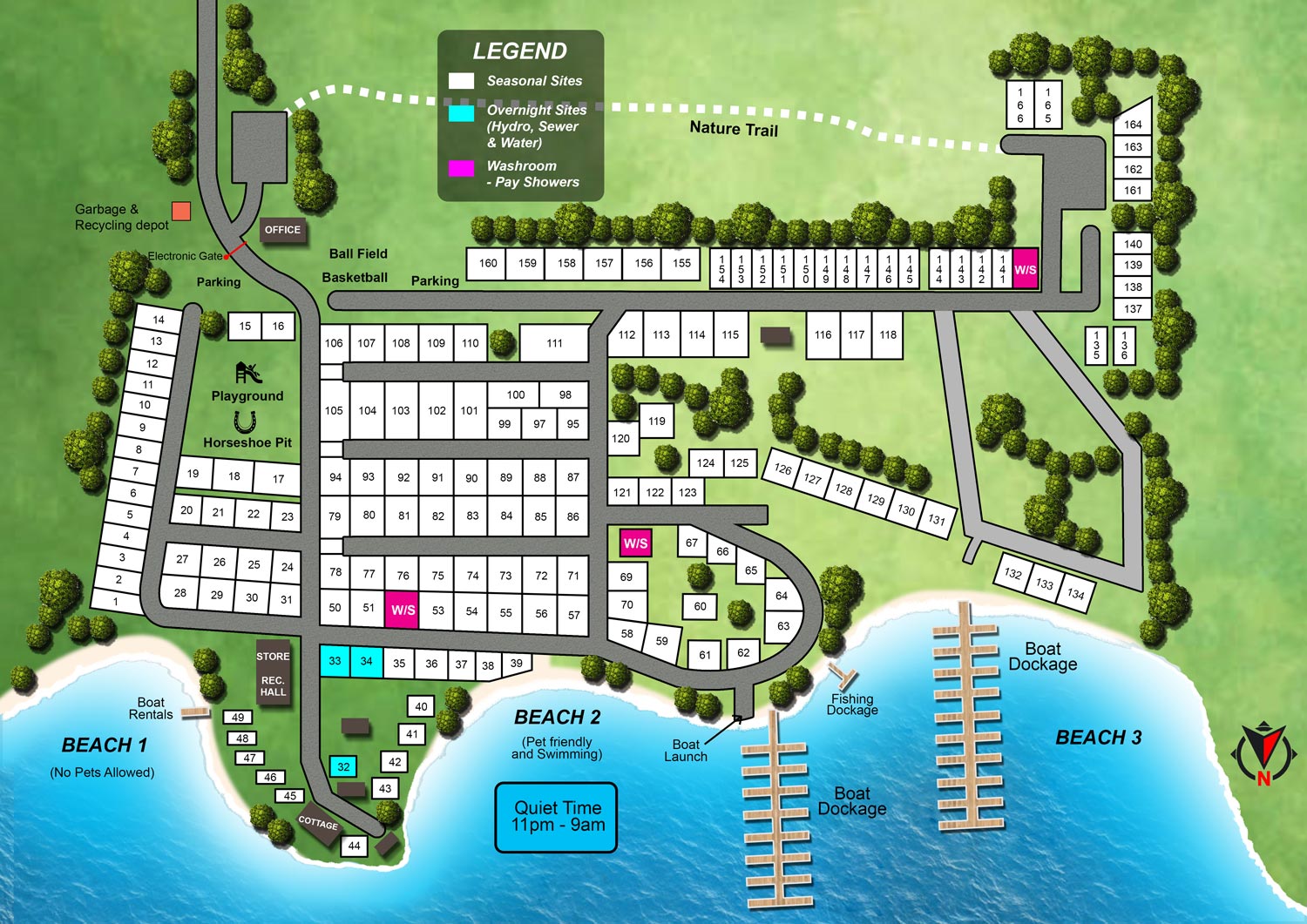 Lake Dore RV Resort map